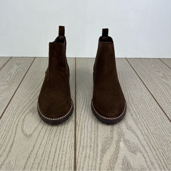 Steve Madden Women's Leopold Suede Chelsea Booties 6M Brown $99 - Picture 2 of 9